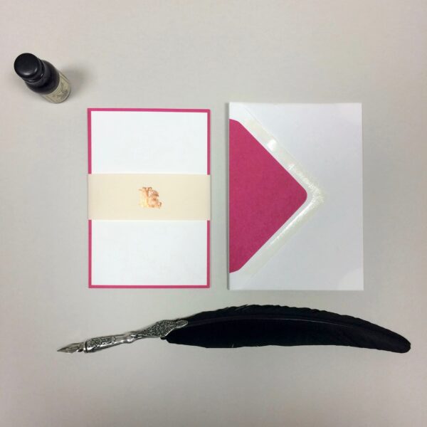 Fuchsia Bordered Cards with Matching Envelopes