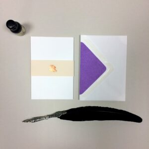 Plain Cards with Violet Lined Envelopes