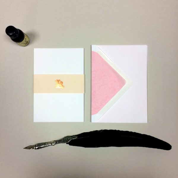 Plain Cards with Pink Lined Envelopes
