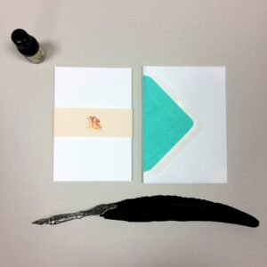 Plain Cards with Turquoise Lined Envelopes