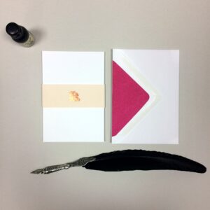 Plain Cards with Fuchsia Lined Envelopes