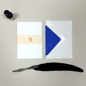 Plain Cards with Parade Blue Lined Envelopes