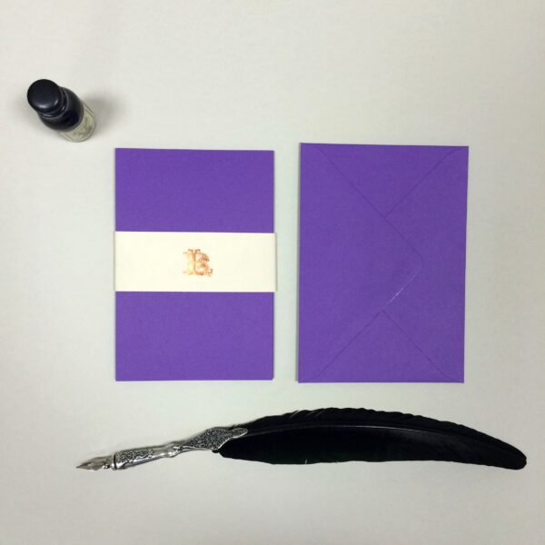 Purple Cards with Matching Envelopes