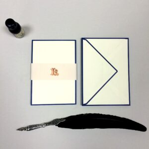 Imperial Blue Bordered Cards with Matching Envelopes