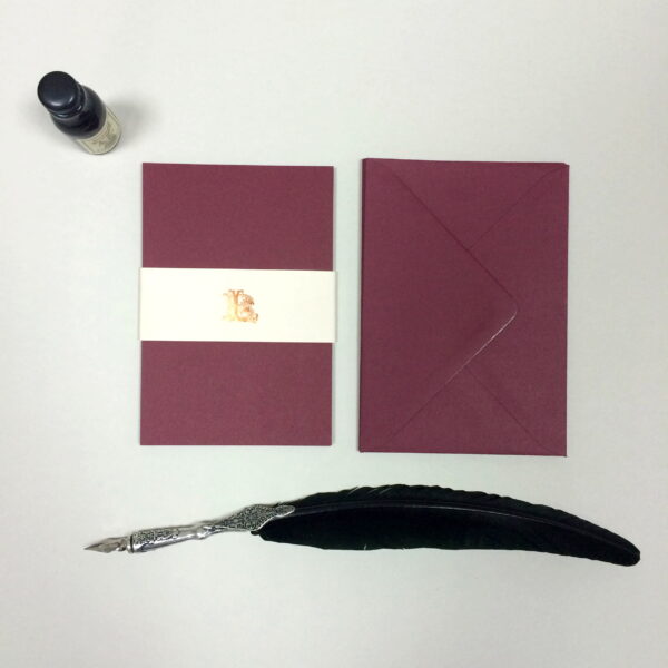 Burgundy Cards with Matching Envelopes